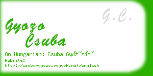 gyozo csuba business card